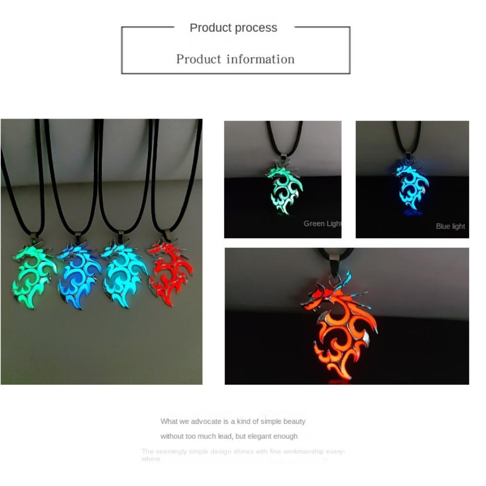 Vòng cổ rồng phát sáng Hobbyin - Mặt dây chuyền độc đáo cho nam và bé trai