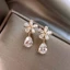Bông Tai Mạ Bạc 925 Hình Giọt Nước Đính Đá zircon Sang Trọng