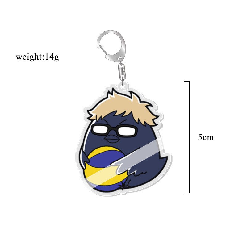 Móc khoá Anime Haikyuu volleyball! Hinata Shoyo Kageyama Tobio Hanging Animals Phụ Kiện Trang Trí Túi xách Balo