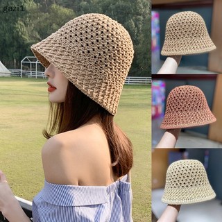 [Gaazi1] Mũ Cói Rộng Vành Thời Trang Đi Biển Mùa Hè Cho Nữ