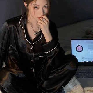 Bộ đồ ngủ lụa băng mỏng nữ cao cấp Bộ đồ mặc nhà nữ