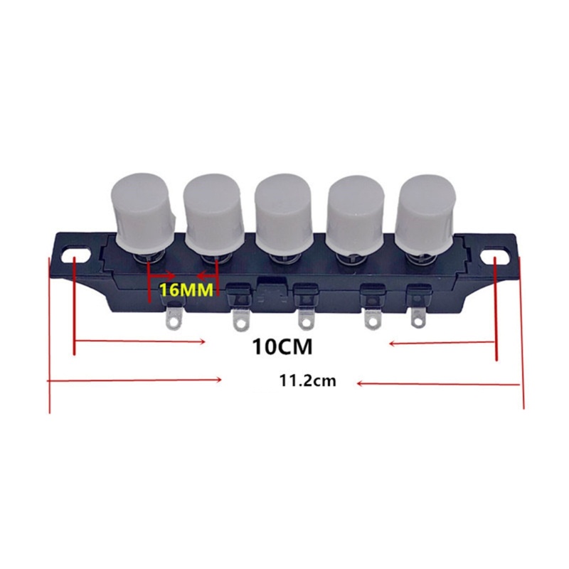 Cinnan Quạt Điện Chìa Khóa Công Tắc Bánh Răng Công Tắc Bàn Quạt Piano Phím 5 Nút Phím