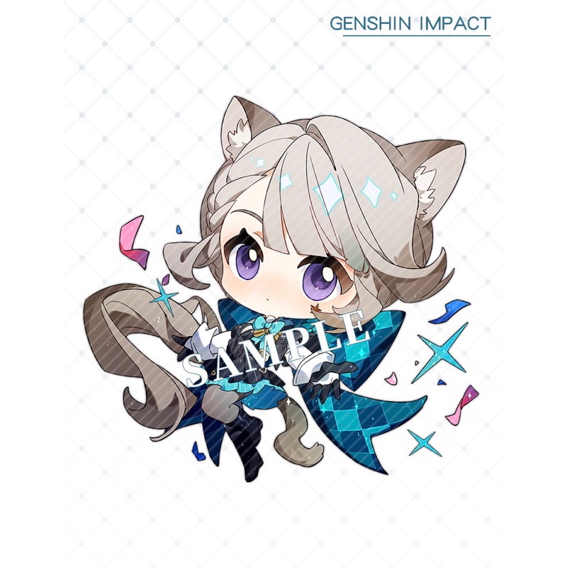 Móc khoá Genshin Impact acrylic chibi Arlecchino Furina Lyney