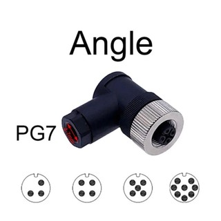 Đầu nối cảm biến HABITATCO M12, Đầu nối Ổ cắm nam nữ M12 Phích cắm hàng không, phích cắm cảm biến Bộ chuyển đổi nguồn chống nước Khớp nối ren vít