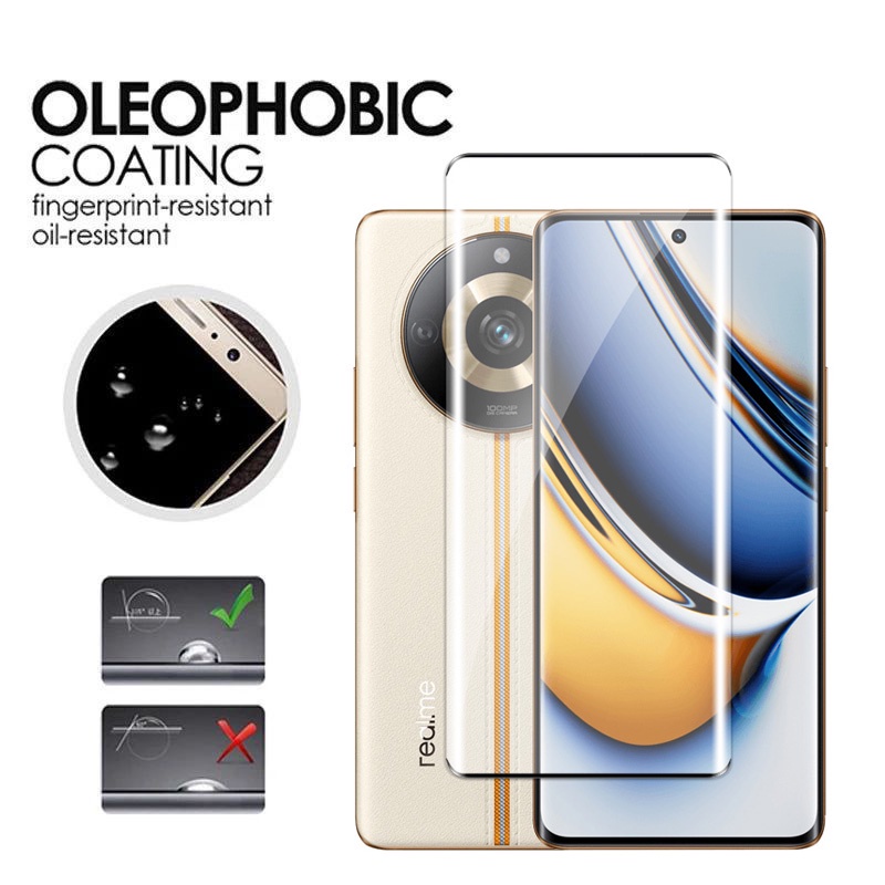 Dành Cho Realme 11 10 16 15 14 13 Pro Plus Realme11Pro + 5G 2023 Bảo Vệ Màn Hình Cong Full Cover Kính Cường Lực HD Clear View Film Kính Bảo Vệ Chống Trầy Xước Độ Cứng 9H Chống Scr