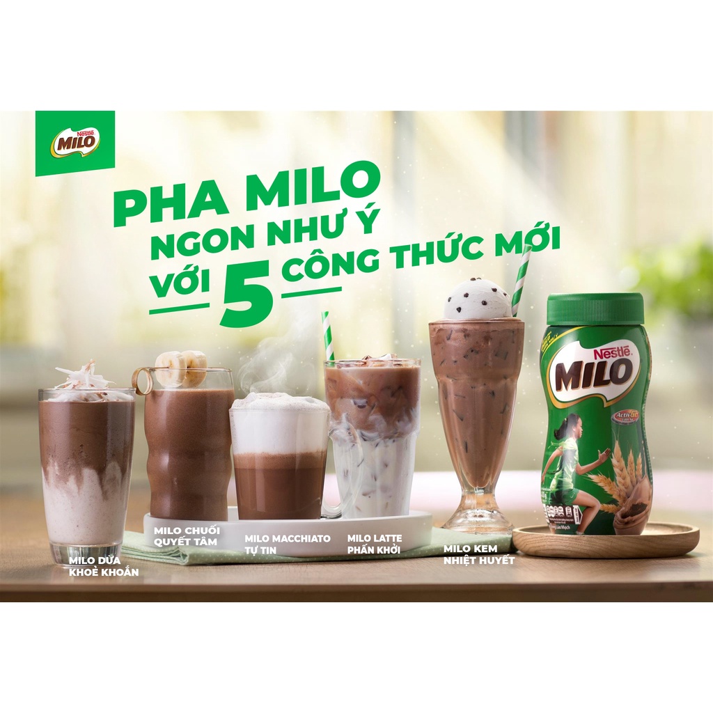Bột Milo dây 10 gói x 22g, bịch 1kg