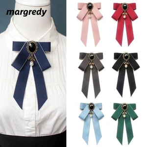 Margredy Nơ Trâm Cài, Phụ Kiện Trang Sức Trang Trí Cổ Thắt Nơ, Hợp Kim Kim Cương Giả Pha Lê Kim Cương Giả Bowtie