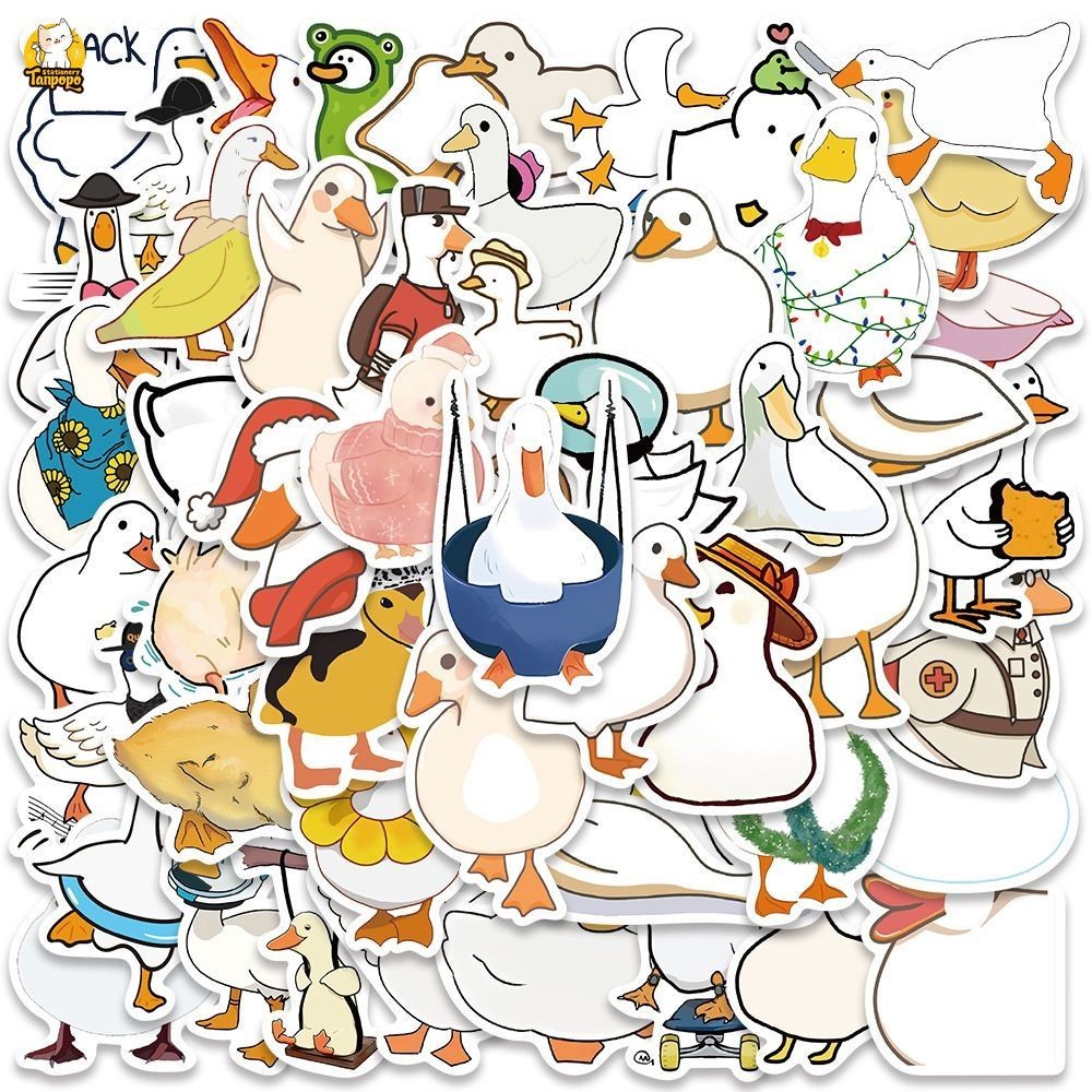 Set 50 cái sticker chống nước MẤY BẠN VỊT TRANNG81 DỄ THƯƠNG CUTE dán ...