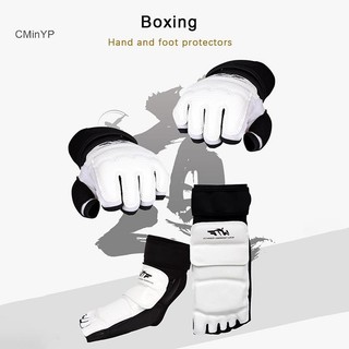 Cminyp Taekwondo Da Chân Găng Tay Sparring Karate Mắt Cá Chân Bảo Vệ Gear Boxing Võ Thuật Bảo Vệ Chân Tất Người Lớn Kid Glory