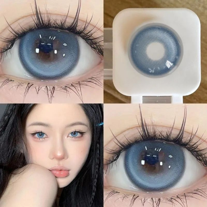 [Tặng hộp + 2 chiếc] 0.00~-6.00 Kính áp tròng màu Hàn Quốc Kính áp tròng cận thị thời trang 14.0mm/14.2mm/14.5mm Có thể sử dụng trong 1 năm 14
