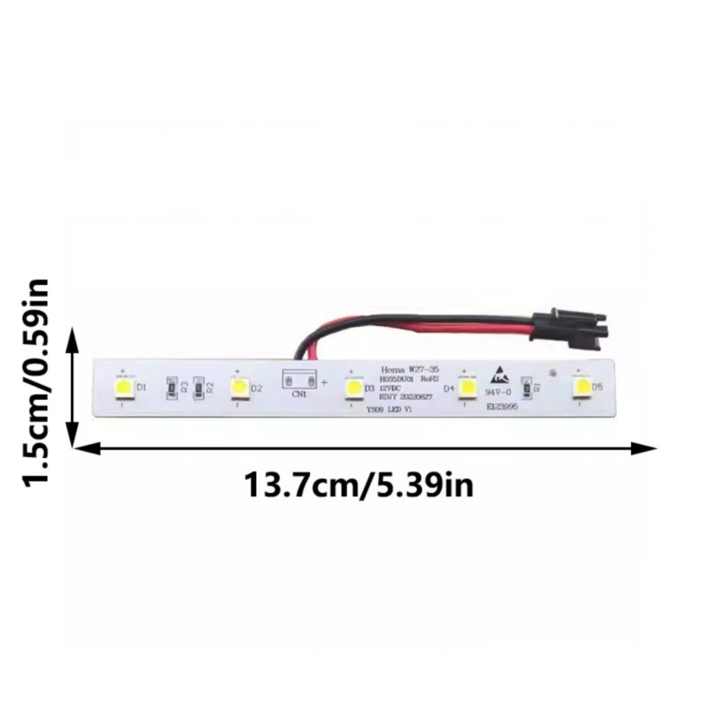 Redbaiaa1 E123995 Dải LED Tủ Lạnh Đèn Tủ Lạnh Dải LED Thay Thế Dễ Dàng Lắp Đặt Cho Tủ Lạnh Homa BCD