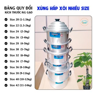 Chõ hấp xôi, đồ xôi nhôm Trường Thành đủ size - Trường An VN