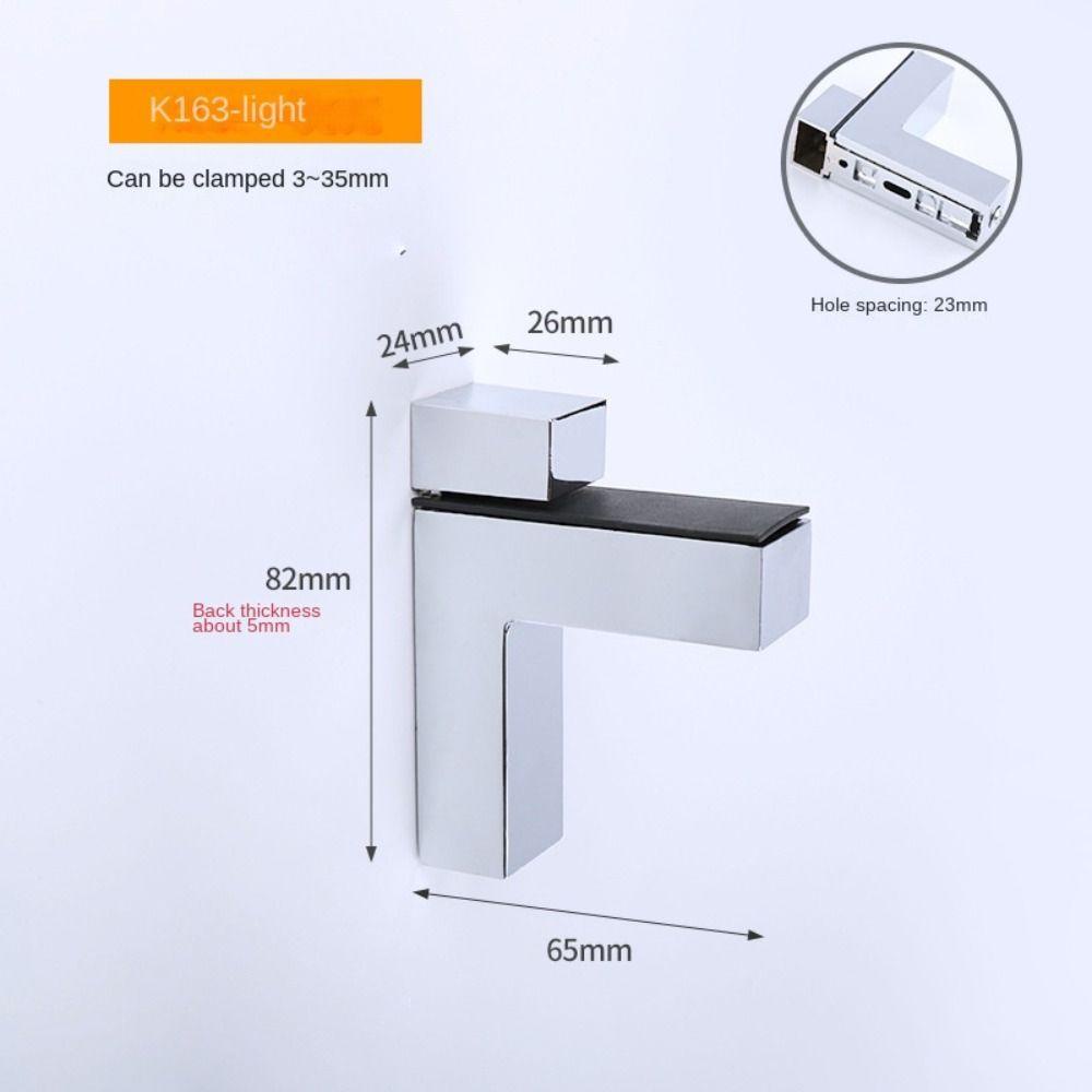 Hỗ trợ kệ kính HIGHVIEWLS, Kẹp kệ kính cố định bằng hợp kim kẽm, Kẹp miệng cá Phần cứng có thể điều chỉnh Giá đỡ phòng tắm Giá đỡ gia đình