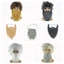 DELMER Nam Giả Râu Giả Tóc Giả, Tóc Giả Xoăn Lông Tơ Râu, Thời Trang Ngộ nghĩnh Afro Sân Khấu Halloween Cosplay Tóc Giả Trang Điểm Đảng