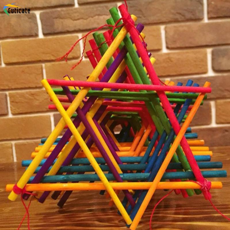 [Cuticate]Set 50 Que Gỗ Tròn 10cm / 15cm / 20cm Đường Kính 5mm