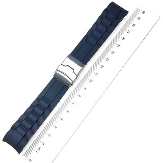 Dây Đeo Đồng Hồ Bằng Cao Su Silicone Mềm 18 / 20 / 22 / 24mm Cho Nam
