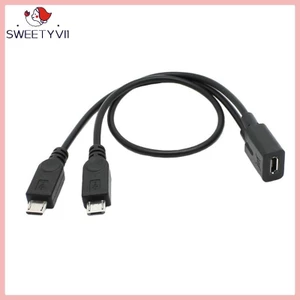 Sweet ~ Dây Cáp Chia Chữ y micro usb Bền Chắc Cho Hai Thiết Bị Giao Diện micro usb