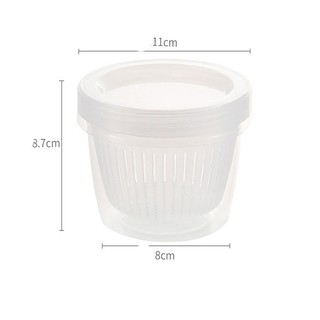 Hộp Đựng Hành Tỏi Gừng Để Tủ Lạnh Tròn Có Lỗ Thoát Nước Và Nắp Kín Tránh Mùi Tiện Lợi - SUNND