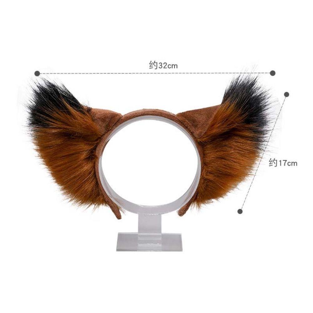 TRACEILLOIAN Sang Trọng Tai Mèo, Băng Đô Tai Động Vật Dễ Thương Mũ, Tai Sói Nhân Tạo Gothic Giả Cosplay Phụ Kiện Tóc Halloween
