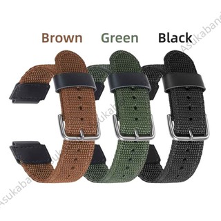 Dây đeo đồng hồ Nylon thể thao 18mm cho AE-1200WH MRW-200 SGW-300 AQ-S810W Nam Nữ Xanh Đen Nâu Vòng Tay Phong Cách Quân Sự Phụ Kiện Đồng Hồ