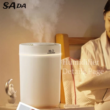 Sada Máy tạo độ ẩm gia đình Phòng ngủ im lặng công suất lớn sương mù lớn để bàn tạo độ ẩm Thanh lọc không khí mẹ và bé hương liệu máy