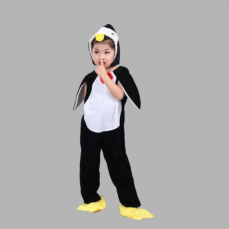 💕Chỗ💕 Quần Áo Trẻ Em Động Vật Múa Trang Phục Quần Áo Cho Bé Gái 3 Đến 14 Tuổi Chim Cánh Cụt Trang Phục Mới Lạ Halloween Giáng Sinh