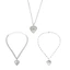 XGB Thời Trang Trái Tim Vòng Cổ Màu Bạc Có Thể Điều Chỉnh Length Neckchain Hoa Mặt Dây Chuyền Vòng Cổ Handmade Trang Sức Accessori