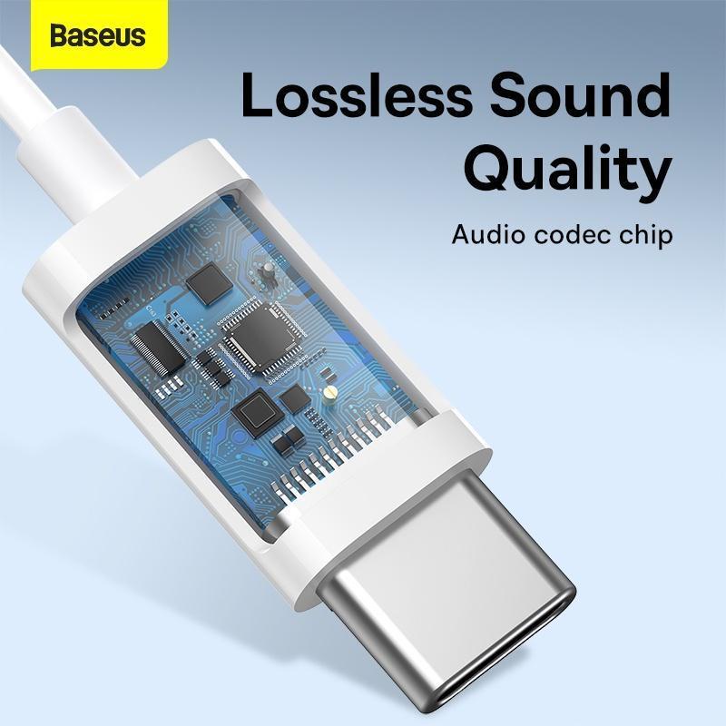 Tai Nghe Có dây H17/C17 Baseus loại C Type C Thích Hợp cho Huawei Mate 40 Samsung Xiaomi Oneplus Tai Nghe 3,5 mm có Mic
