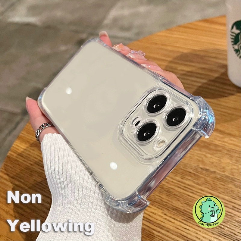 Ốp Chống Vàng Cho OPPO Reno 14 Pro 13F 13 Pro A5 Pro Find X8S X8 Pro Ultra Plus 5G 4G Vỏ Điện Thoại TPU Mềm Đơn Giản Sang Trọng Trong Suốt Chống Sốc