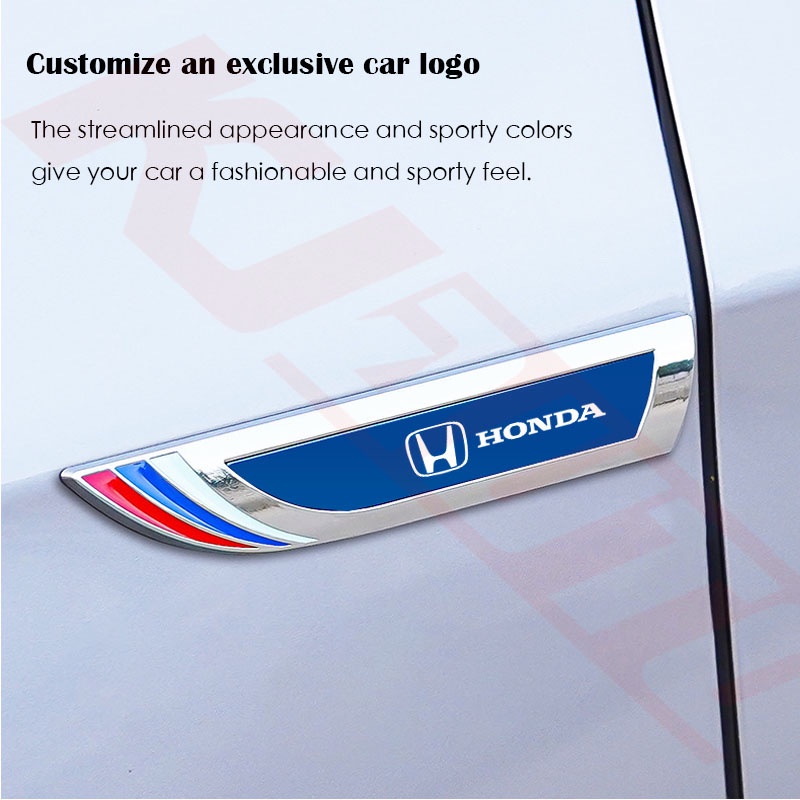 Bộ 4 Miếng Dán 3d Bằng Kim Loại Trang Trí Cửa Sổ Xe Hơi honda city hrv civic Wrx brio brv fit accord vezel
