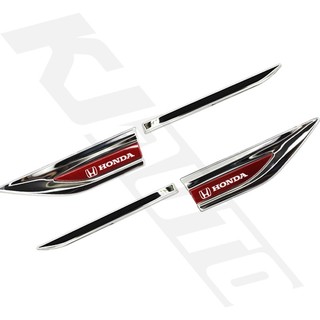 FENDER Honda Miếng Dán logo 3d Bằng Inox Trang Trí Cửa Xe Hơi honda city Covci jazz hrv brv crv brio accord lead Mobil type r
