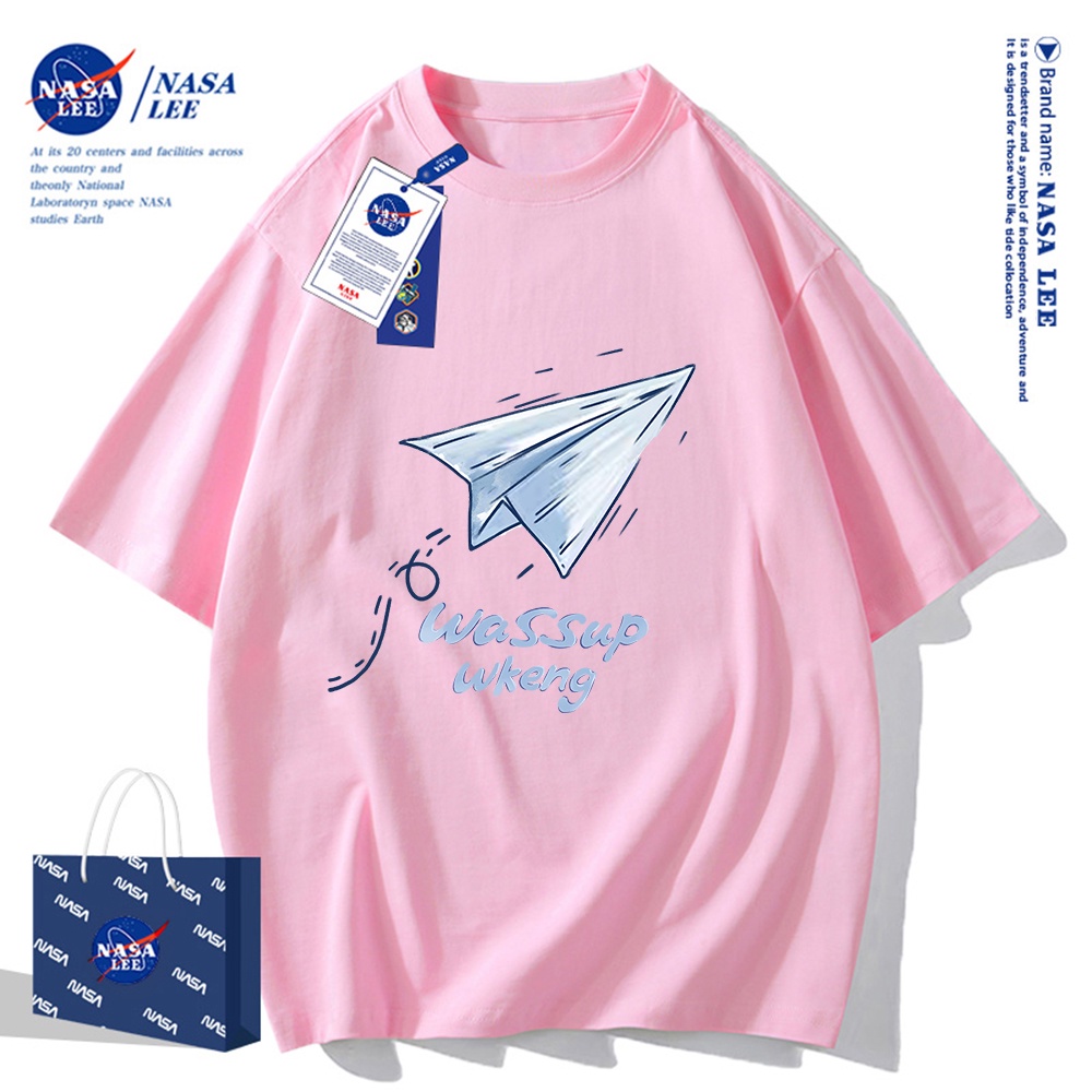Nasa Áo Thun cotton Tay Ngắn Dáng Rộng Thời Trang Mùa Hè 2024 Cho Nam