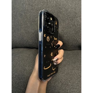 Đen Ốp Điện Thoại Mềm Chống Sốc Hình Gấu Cho iphone 15 qyjs 13 / 12pro xr / xs 11 14 / 11 14promax 11promax 12promax 13promax 15promax