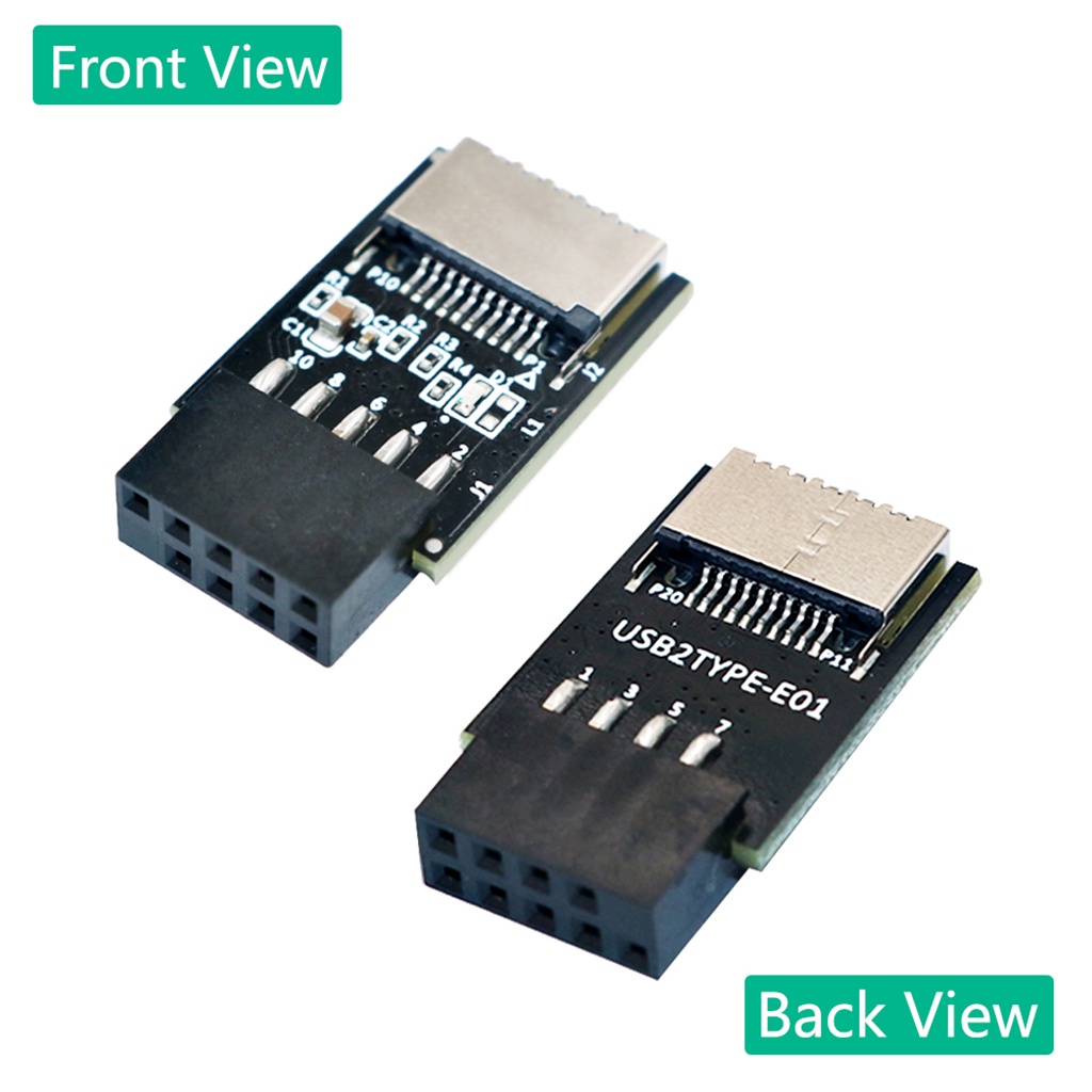 Jmt Ổ Cắm Mở Rộng Chuyển Đổi usb 3.1 Loại C Sang usb 2.0 9pin Với Bộ Chuyển Đổi Đèn led 5v