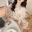 đồ mặc nhà Đồ ngủ Tay Ngắn Cổ Bộ đồ ngủ dáng rộng thoải mái dễ thương cho nữ