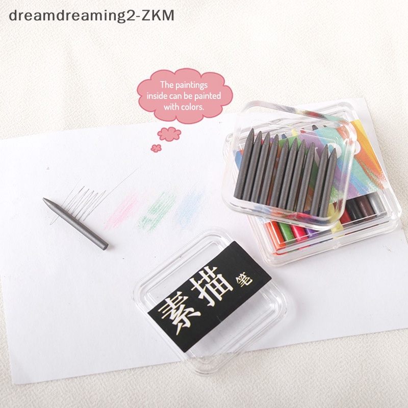 [dreamdreaming] 1 Hộp 1: 12 Nhà Búp Bê Thu Nhỏ Bút Chì Màu Bút Phác Thảo Bút Vẽ Cảnh Trang Trí Nhà Búp Bê Phụ Kiện [zkm]
