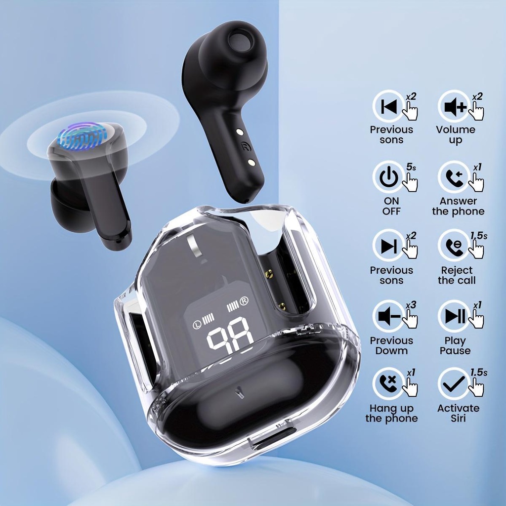Tai Nghe Nhét Tai 1 Cái (Freebie: Case + Móc Khóa) Tai Nghe Bluetooth Không Dây Âm Thanh Nổi Bằng Silicon Nhiều Màu Sắc Phong Cách Hàn Quốc Tích Hợp Micro Cho Điện Thoại Thông Minh android ios