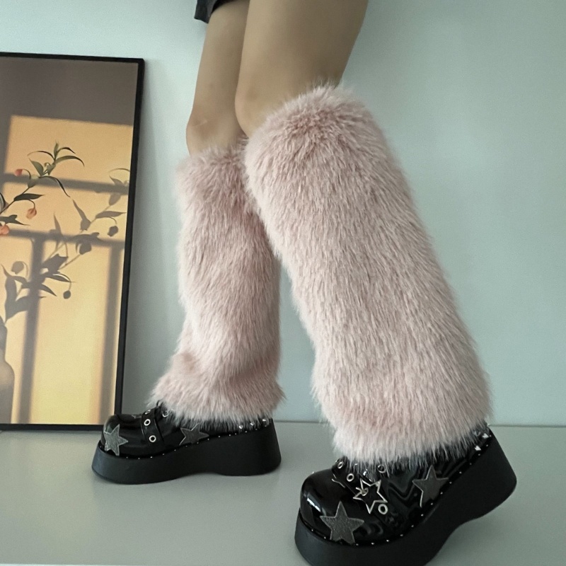 Boom Lông Thú Giả Giữ Ấm Chân Mùa Đông Ấm Lông Thú Boot Còng Bao Trang Phục Dự Tiệc Bao Giày