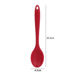 [Giao hàng từ Việt Nam] Muỗng silicon PURECOTTON0, Muỗng trộn chống dính chịu nhiệt, Bộ đồ ăn nấu ăn Mini Tay cầm dài Muỗng khuấy Đồ dùng nhà bếp