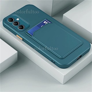 Ốp Điện Thoại Bảo Vệ Ống Kính Máy Ảnh Cho Samsung Galaxy A37 A56 A36 A16 A 16 A15 A55 4G 5G Khe Cắm Thẻ Ví Silicon Mềm TPU Vỏ Chất Lỏng Chống Sốc Ốp Lưng Cặp Đôi