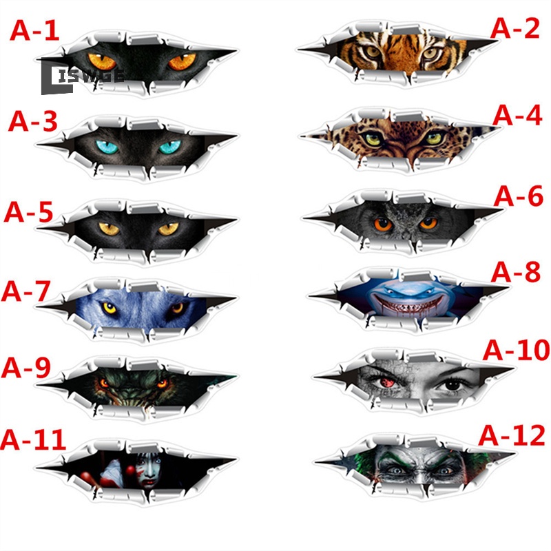 Sticker 3D Hình Mắt Mèo Vui Nhộn Chống Thấm Nước Trang Trí Xe Hơi ...