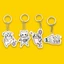 Móc khóa cầu lông CODECOVED, Móc khóa cầu lông Acrylic DIY, Móc khóa cầu lông Mèo chơi cầu lông hai mặt Móc chìa khóa cầu lông dễ thương Quà tặng người hâm mộ vận động viên thể thao