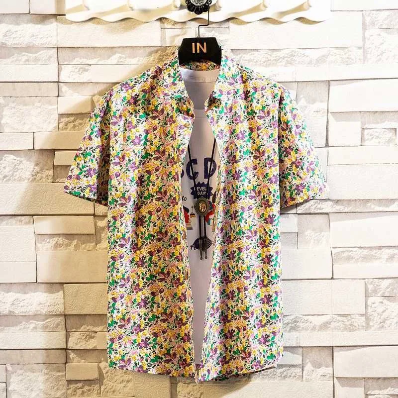 Áo Sơ Mi Nam Ngắn Tay In Hình Rồng 3d Thời Trang