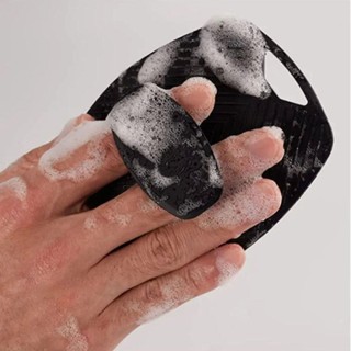 COZYNEST 1 Cái Bàn Chải Tẩy Tế Bào Chết Silicon, Bàn Chải Tắm Massage Đen Xám Nhẹ Nhàng, Dụng Cụ Tắm Làm Sạch Toàn Thân Mềm Mại Bền Đẹp