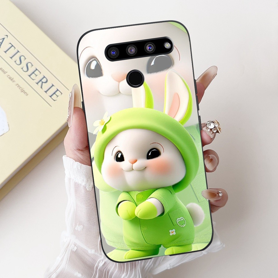 Ốp Điện Thoại LG V50 LM-V500EM LG V50 ThinQ 5G Ốp Lưng Đen Thẩm Mỹ Mèo Dễ Thương Thời Trang Ngộ nghĩnh Silicon Chống Sốc Ốp Lưng