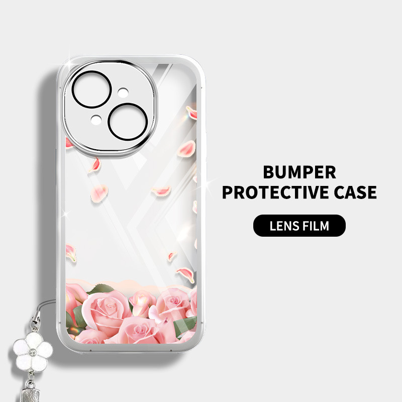 Ốp Điện Thoại YBD INS Style Cho ITEL A50C A90 Tecno Spark Go 1S Spark Go 1 Tecno POP 9 4G Spark Go 2025 KL4h Họa Tiết Cánh Hoa Hồng Siêu Đẹp