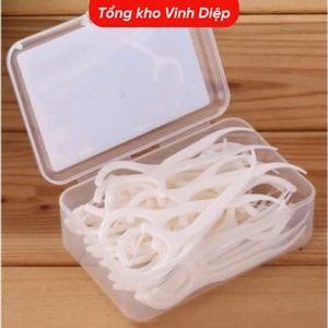 Tăm chỉ nha khoa hộp 50 Cây Dental Flossers tăm chỉ vệ sinh răng miệng