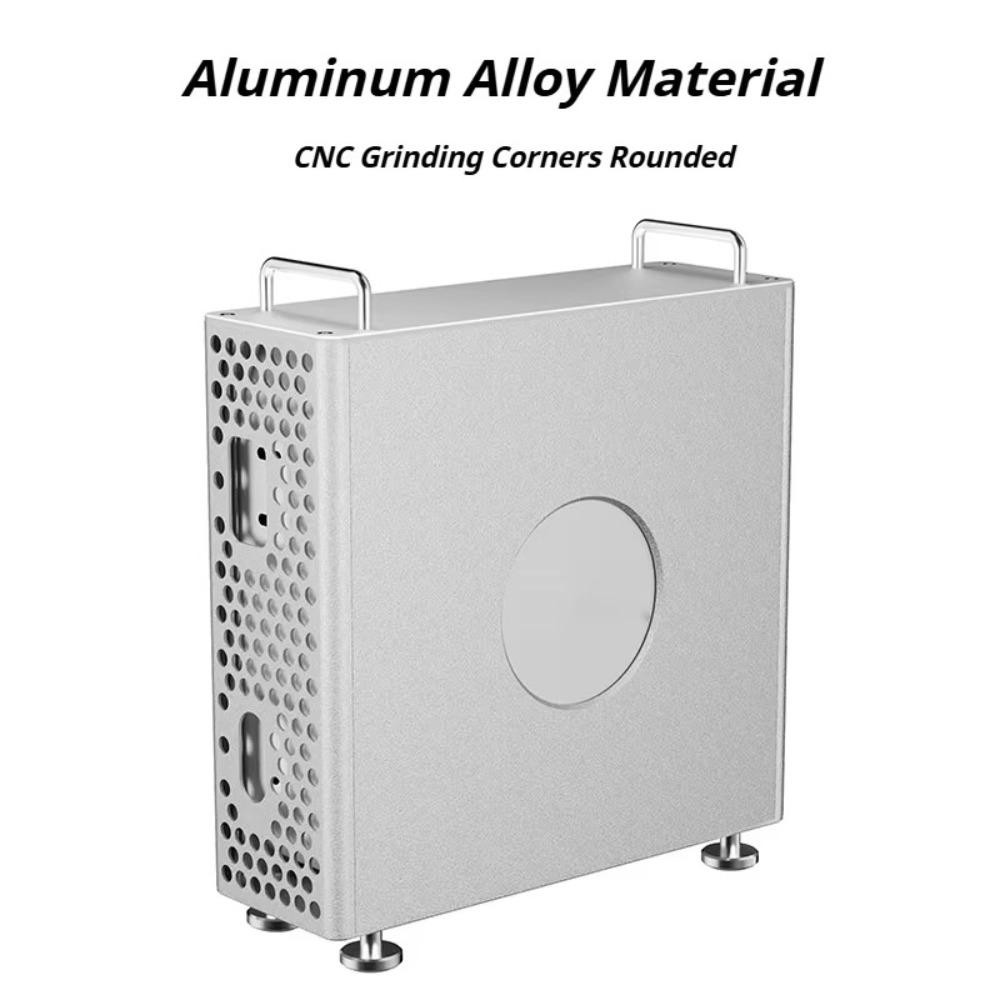 Máy tính PWSSEND, Vỏ bảo vệ chống bụi tản nhiệt, Thiết kế chống sốc 2in1 Hợp kim nhôm Giá đỡ khung gầm máy tính để bàn cho Mac Mini M4 / M4