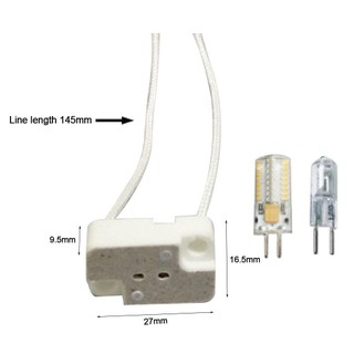 Giá đỡ bóng đèn NOTE1 kết nối dây đầu gốm, dùng cho LED/Halogen G4/G5.3/G9 10cm