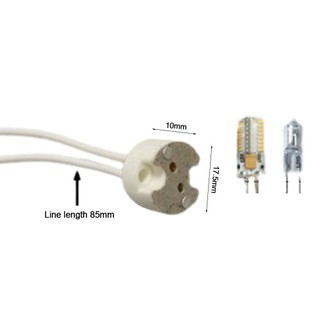 Giá đỡ bóng đèn NOTE1 kết nối dây đầu gốm, dùng cho LED/Halogen G4/G5.3/G9 10cm